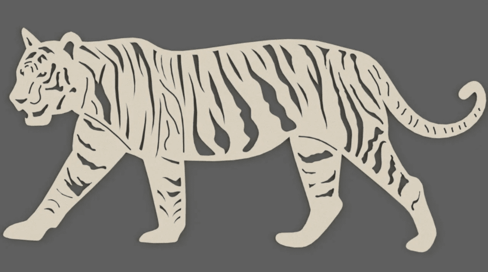 Вытынанка - тигр