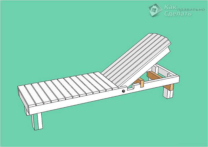 Шезлонг для пляжа деревянный своими руками