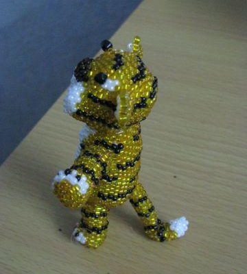Тигр из бисера: мастер-класс с пошаговыми фото плетения