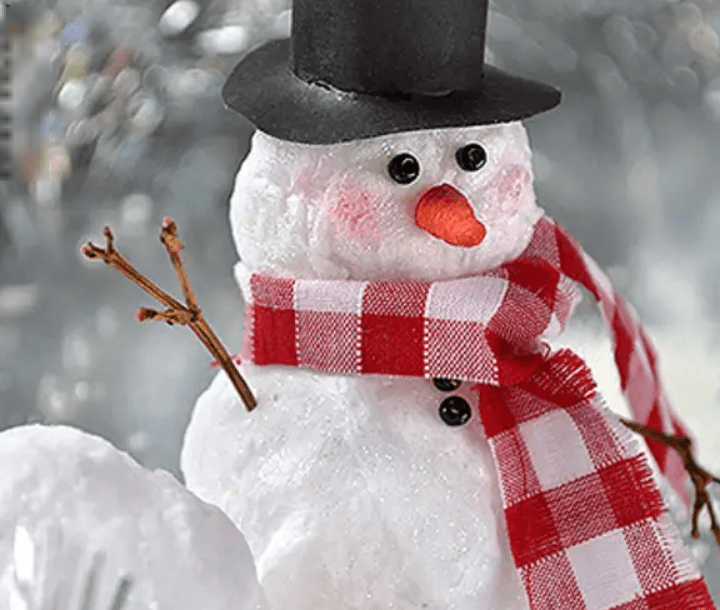 Снеговик из папье-маше своими руками
